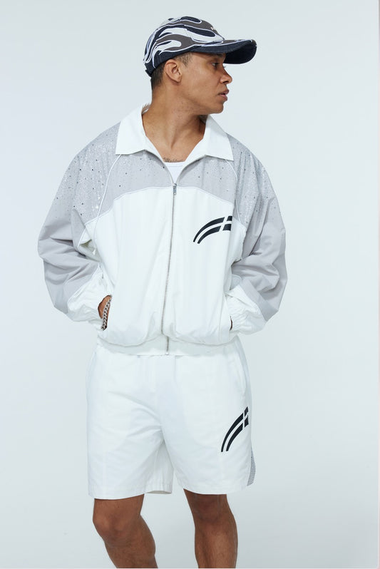 Rvs Labs | Astral Zip Up Jacket - Cool Grey/White