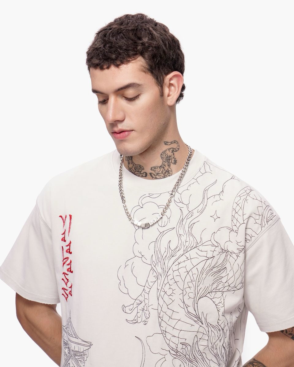 Valabasas | Mist Temple Tee - Washed White