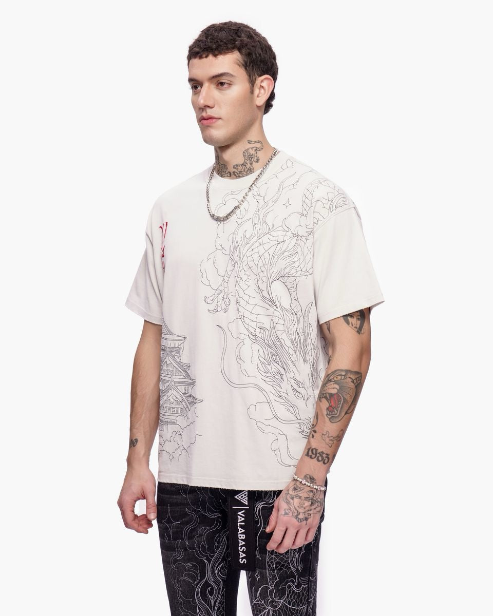 Valabasas | Mist Temple Tee - Washed White
