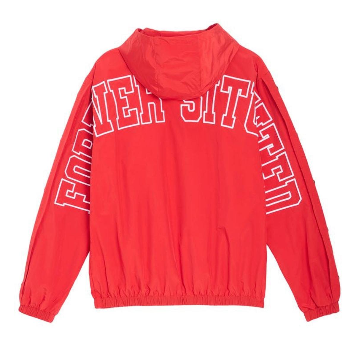 Forever Situated | Nylon Track Jacket - Red