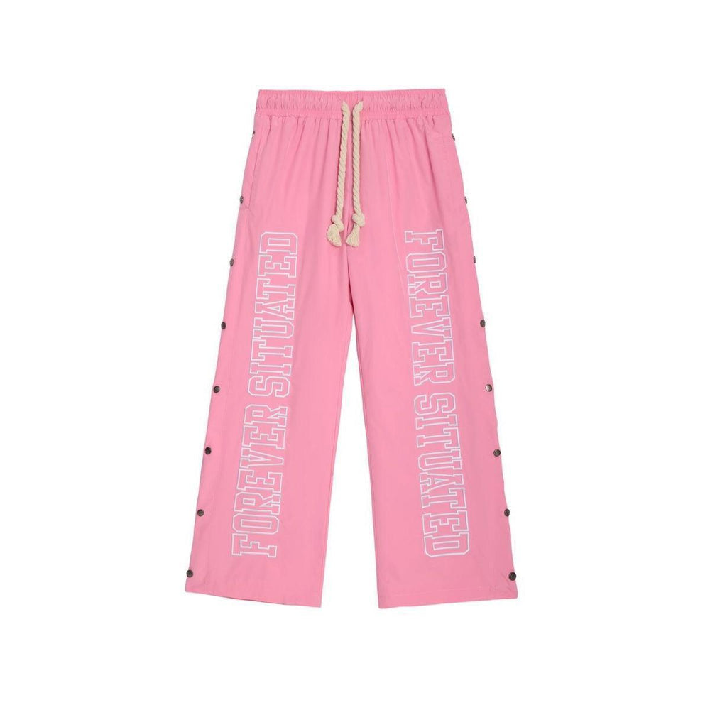 Forever Situated | Nylon Track Pants - Pink