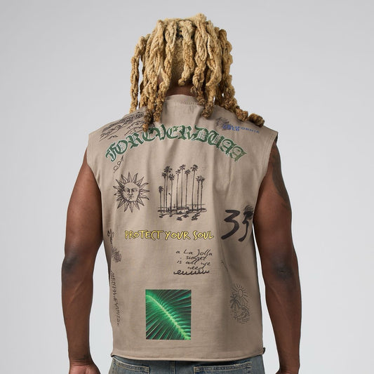 Duaa | So Cal Cut Off Tee - Grey