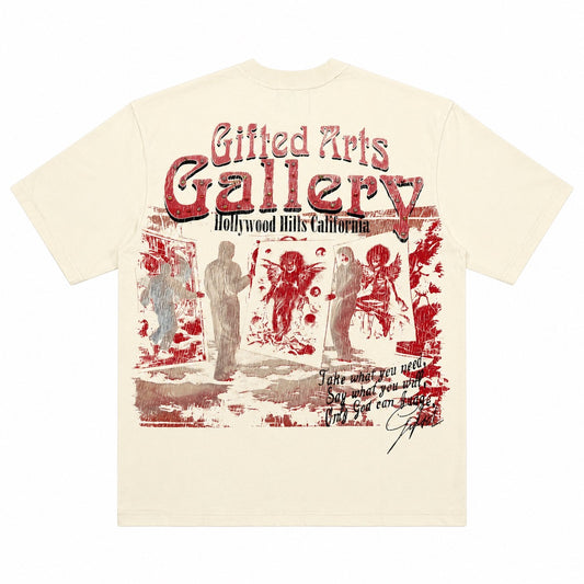 GFTD LA | Gifted Arts Rhinestones Tee - Cream
