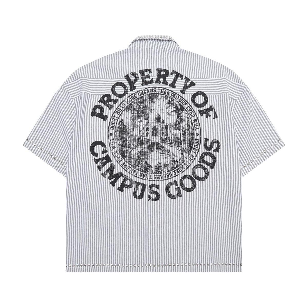 Campus | Seraph Stripe Button-Up - Black