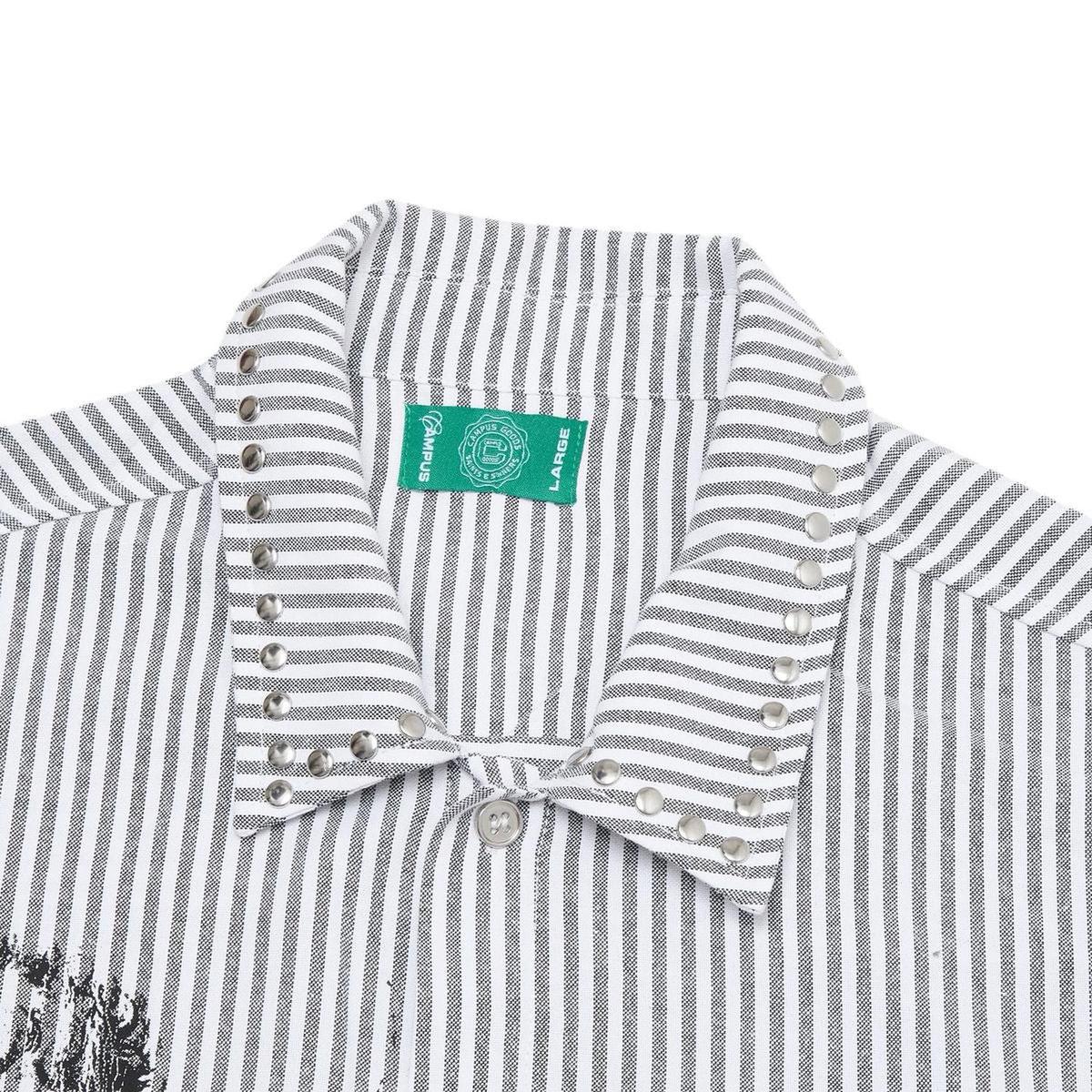 Campus | Seraph Stripe Button-Up - Black