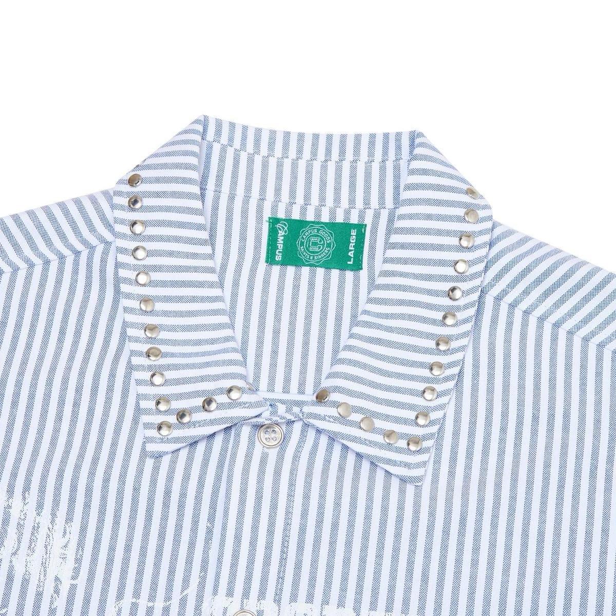 Campus | Seraph Stripe Button-Up - Blue