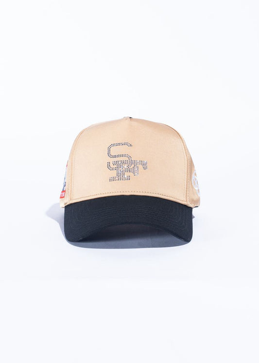 Reference | 9iants Crystals Hat - Tan Satin