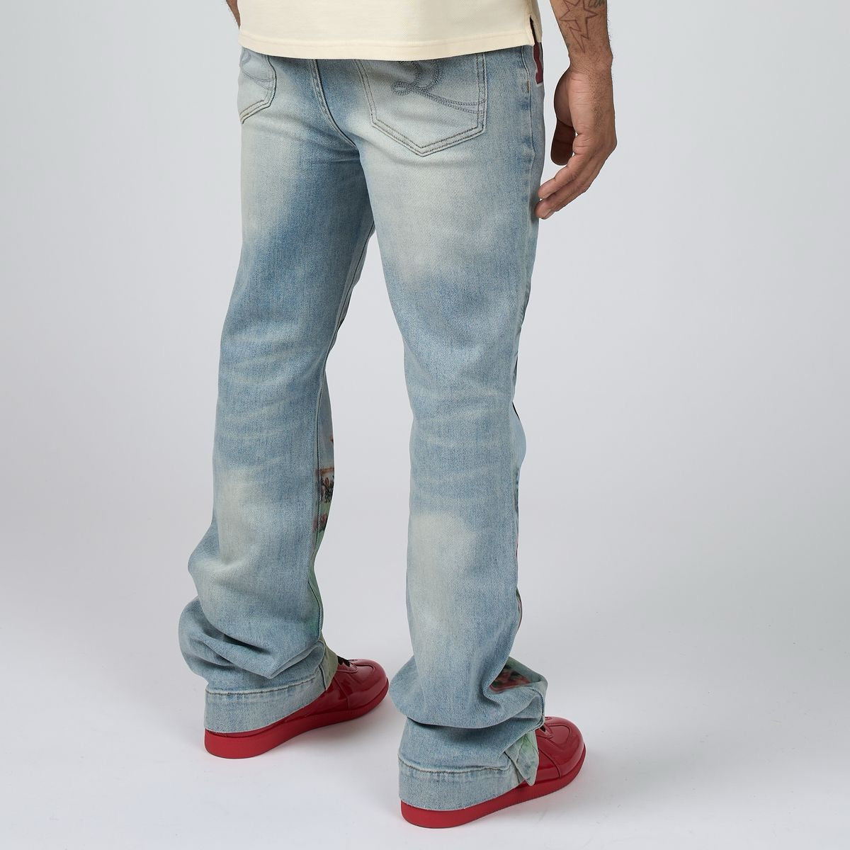 Duaa | Boss Stacked Pants - Blue