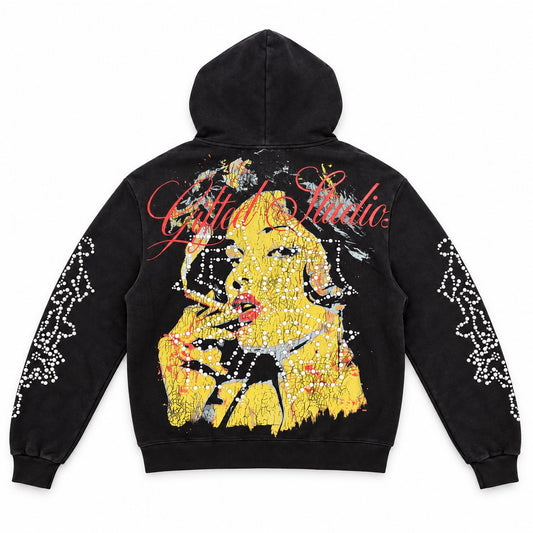 GFTD LA | Addiction Zip Up Hoodie - Black