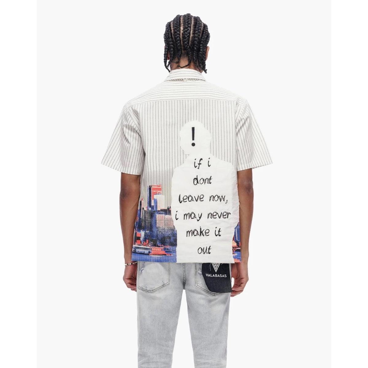 Valabasas | Leave Town Pin-Striped - White