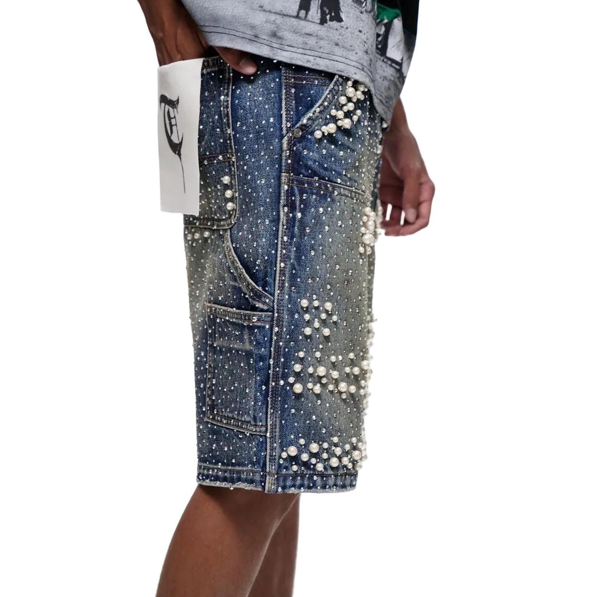 Trnchs | Armor Denim Jorts - Dark Blue Wash