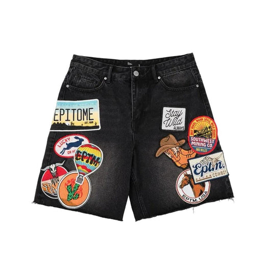 EPTM | Canyon Patchwork Jorts - Black