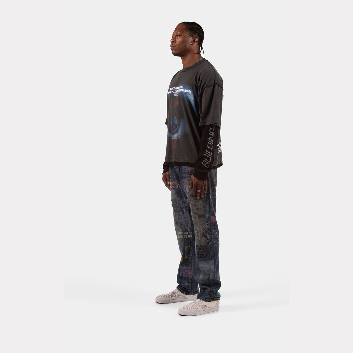BLDG4 | Joisted Long Sleeve Tee - Black Wash