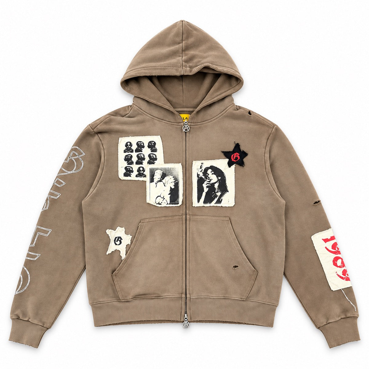 GFTD LA | 1989 Zip Up Hoodie - Khaki