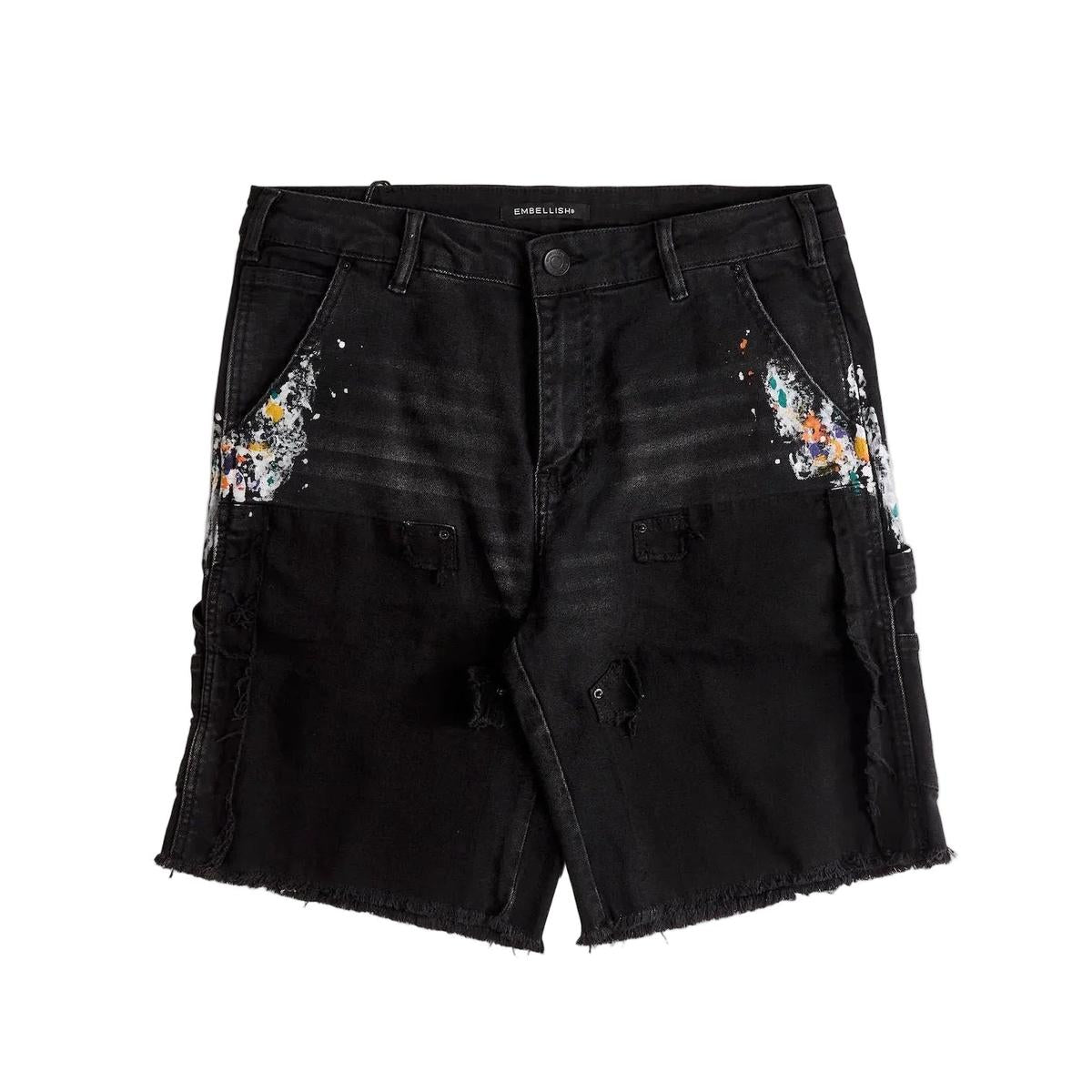 Embellish | Hart Jorts - Black Spray Paint