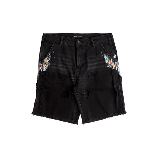 Embellish | Hart Jorts - Black Spray Paint