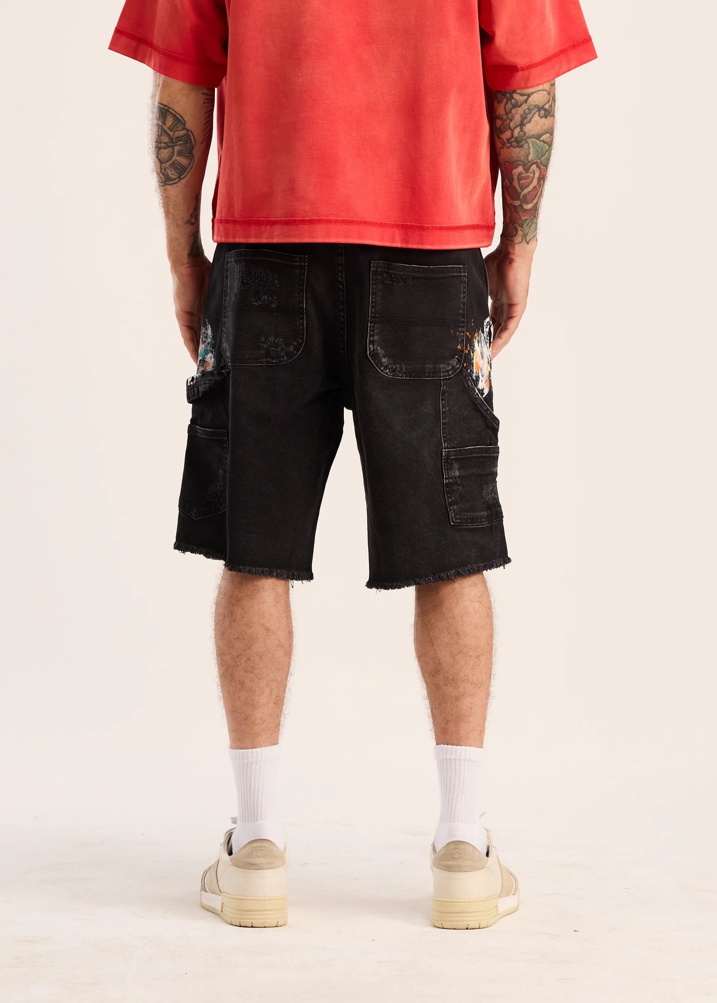 Embellish | Hart Jorts - Black Spray Paint
