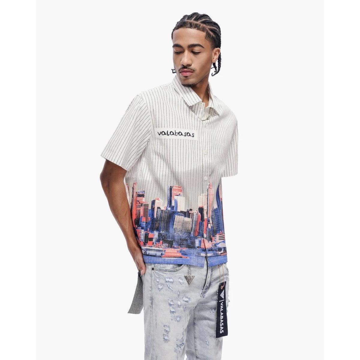 Valabasas | Leave Town Pin-Striped - White