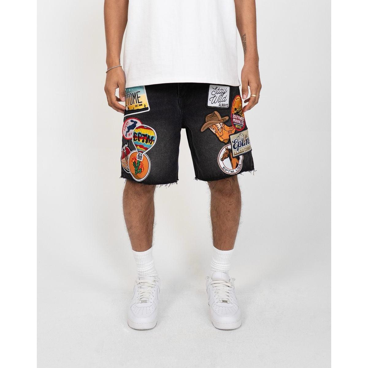 EPTM | Canyon Patchwork Jorts - Black
