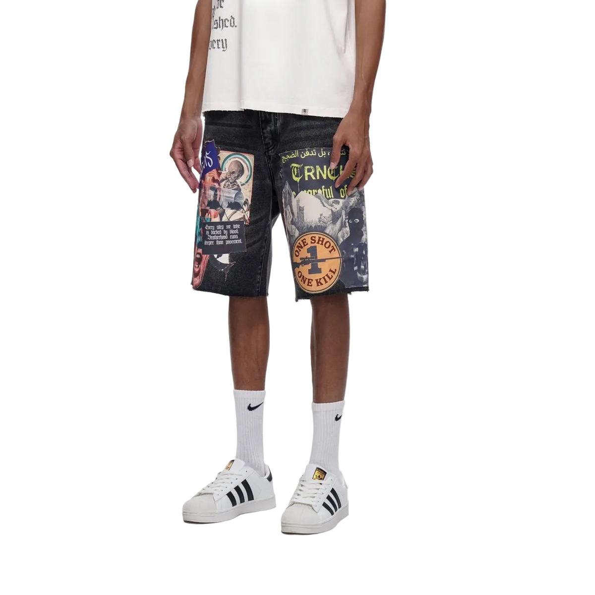 Trnchs | Collage Denim Jorts - Black Wash