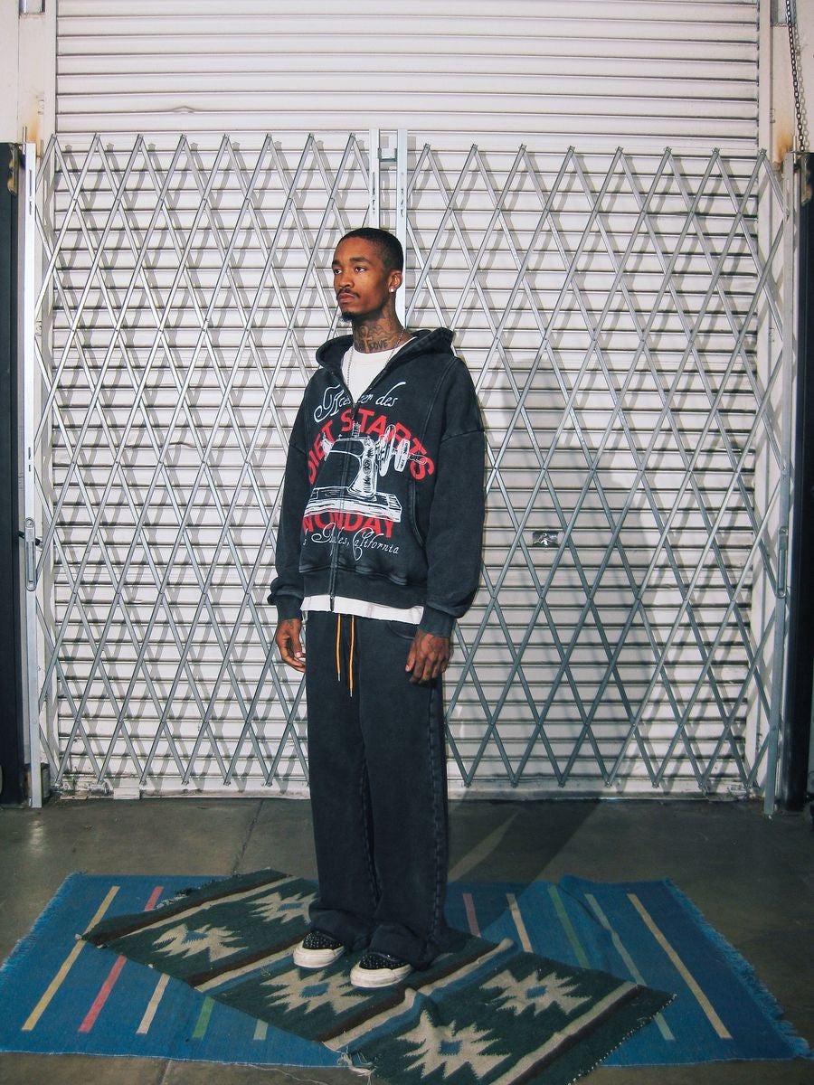 Diet Starts Monday | Atelier Zip Up Hoodie - Vintage Black