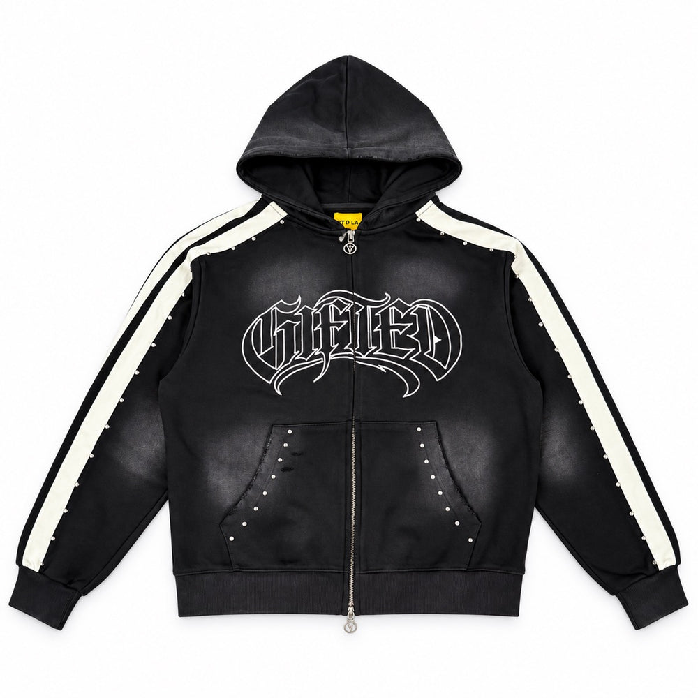 GFTD LA | Players Zip Up Hoodie - Black