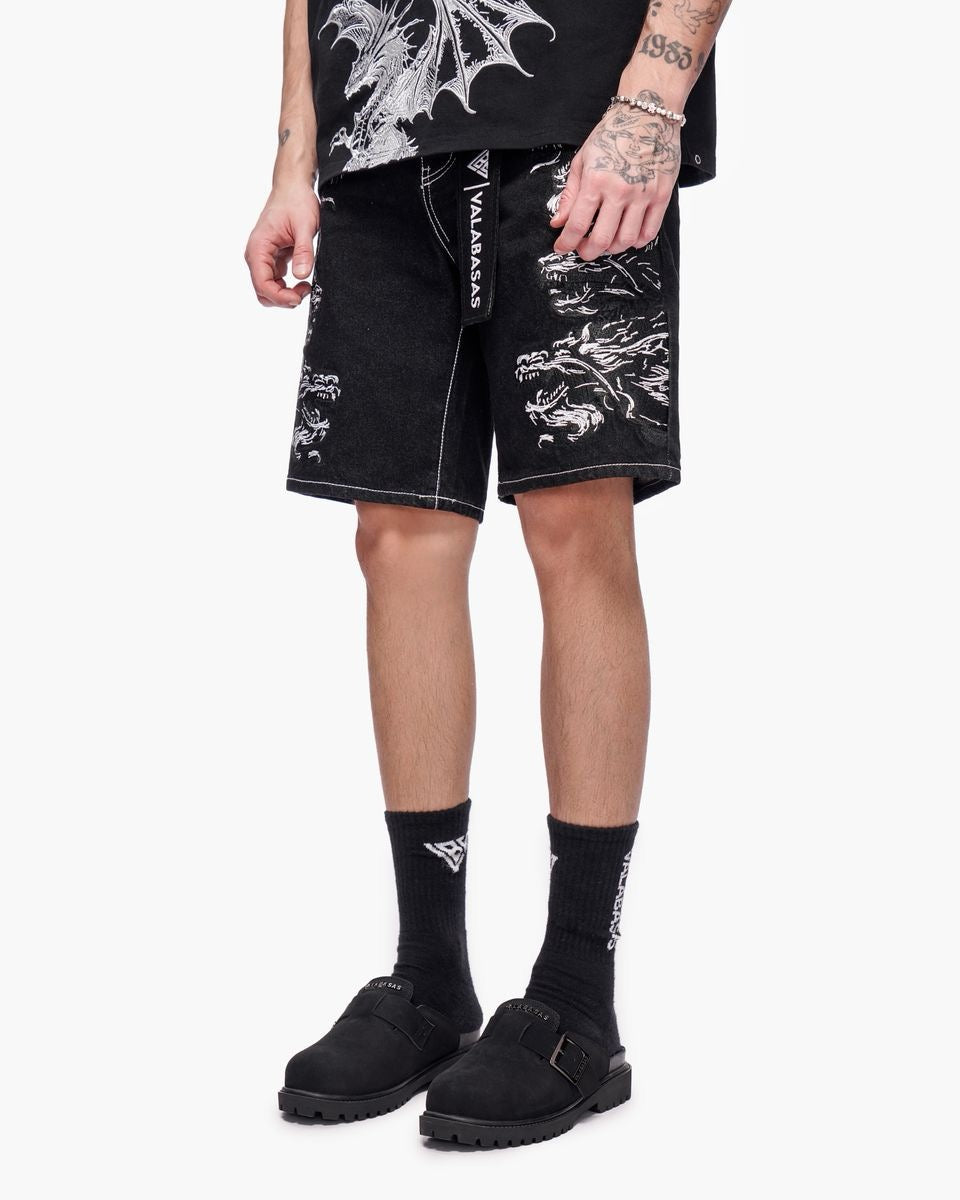 Valabasas | Tsuki Denim Jorts - Jet Black