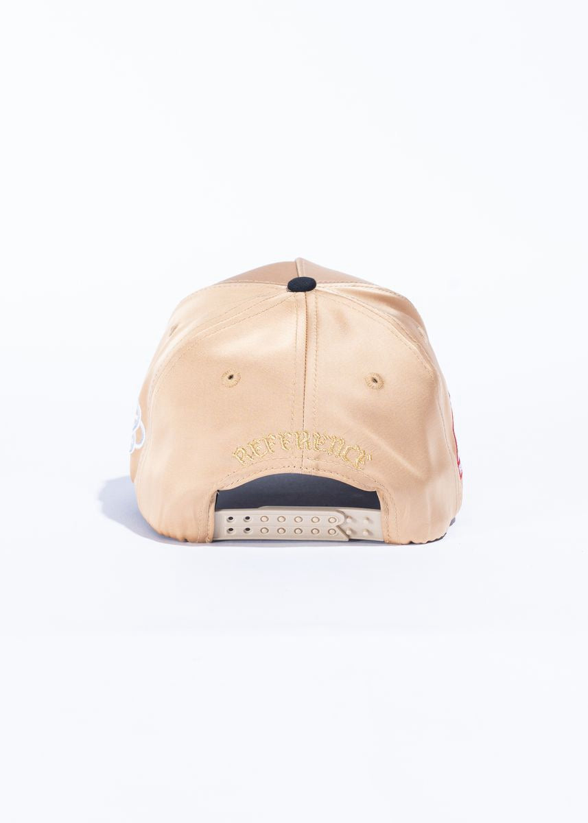 Reference | 9iants Crystals Hat - Tan Satin