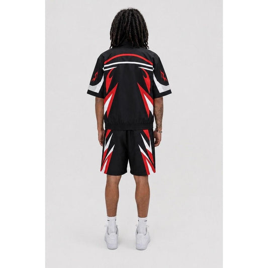 CrxossCut | Velocity Nylon Short Set - Black/Red