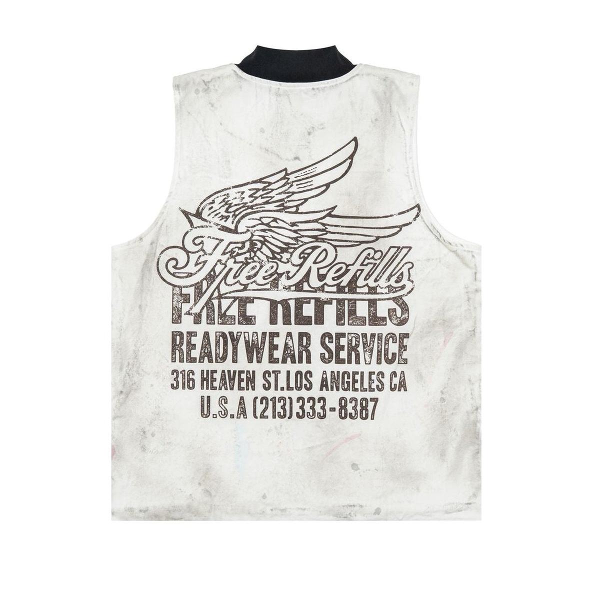 Free Refills | Service Grunge Vest Tee - Off White