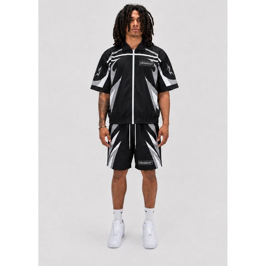 CrossCut | Velocity Nylon Short Set - Black/White