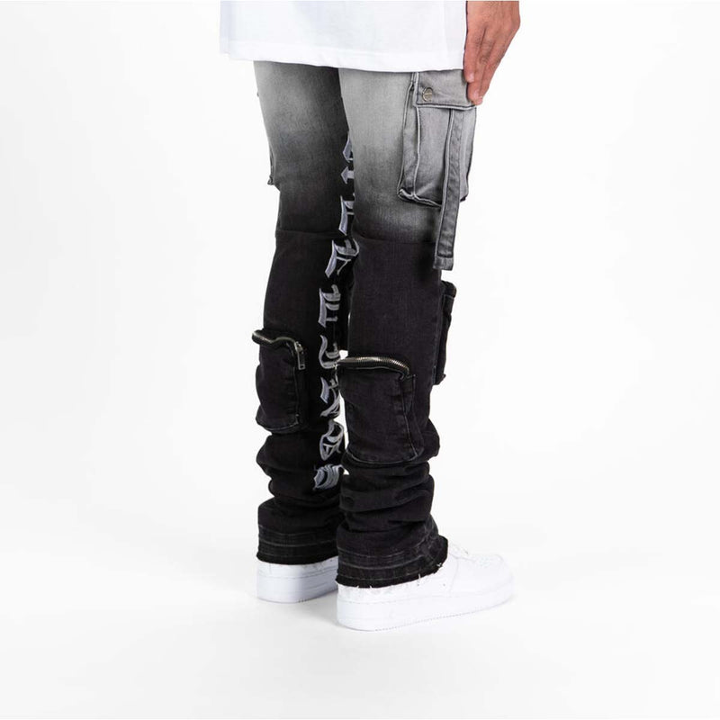 pheelings-never-look-back-cargo-flare-stack-denim-grey-gradient-6-rings-clothing