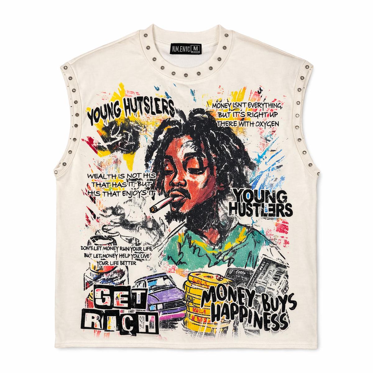 NME NYC | Young Hustlers Sleeveless Tee - Ivory