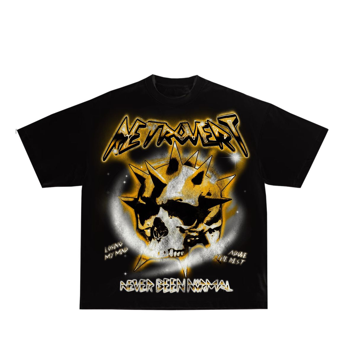retrovert-skull-tee-black-yellow-6-rings-clothing