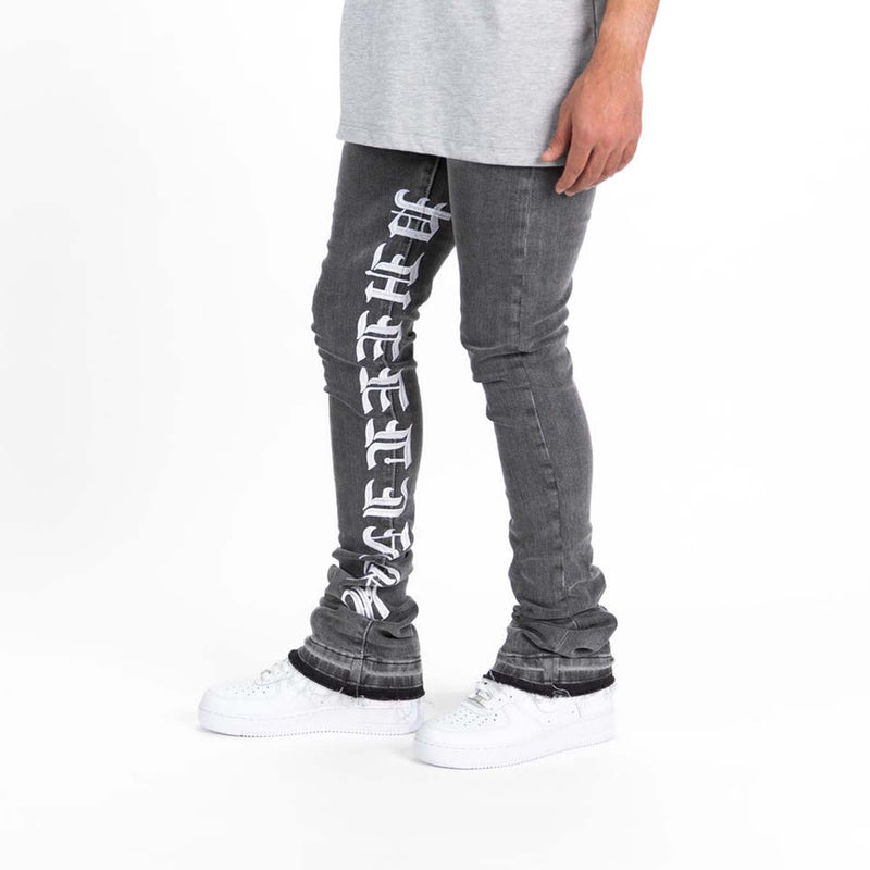 pheelings-against-all-odds-flare-stack-denim-grey-6-rings-clothing