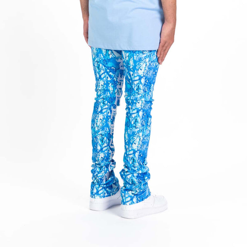 PHEELINGS | "AGAINST ALL ODDS" FLARE DENIM  - Blue Camo