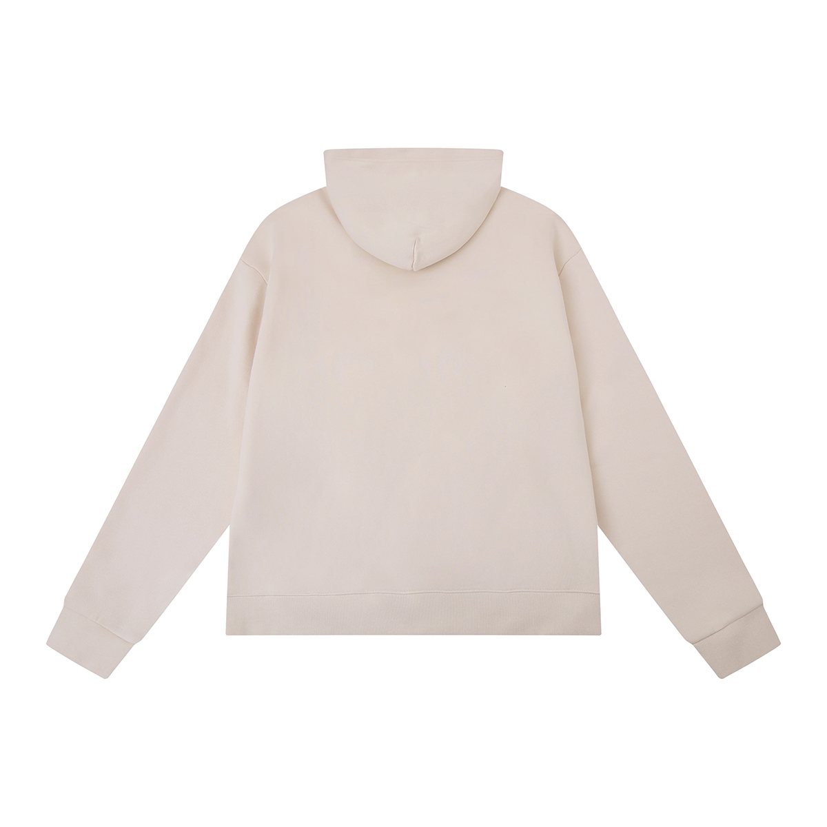 Beige hoodie on a white background