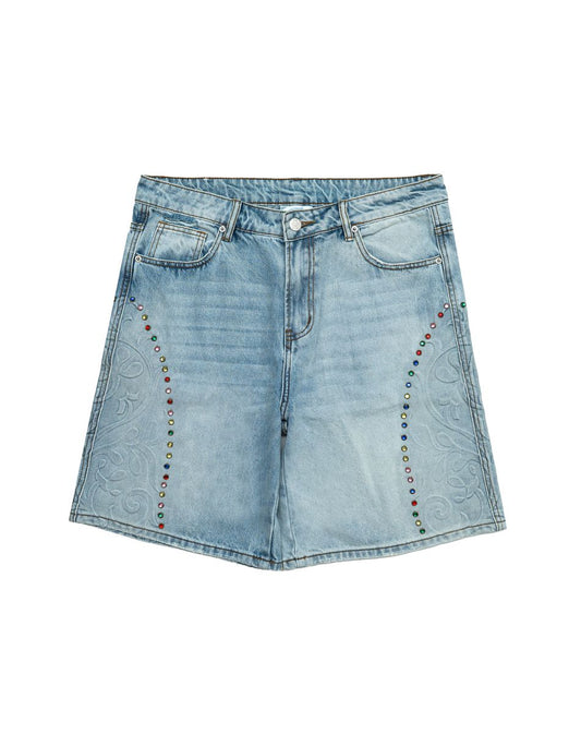 Free Refills | Cathedral Jorts - Blue