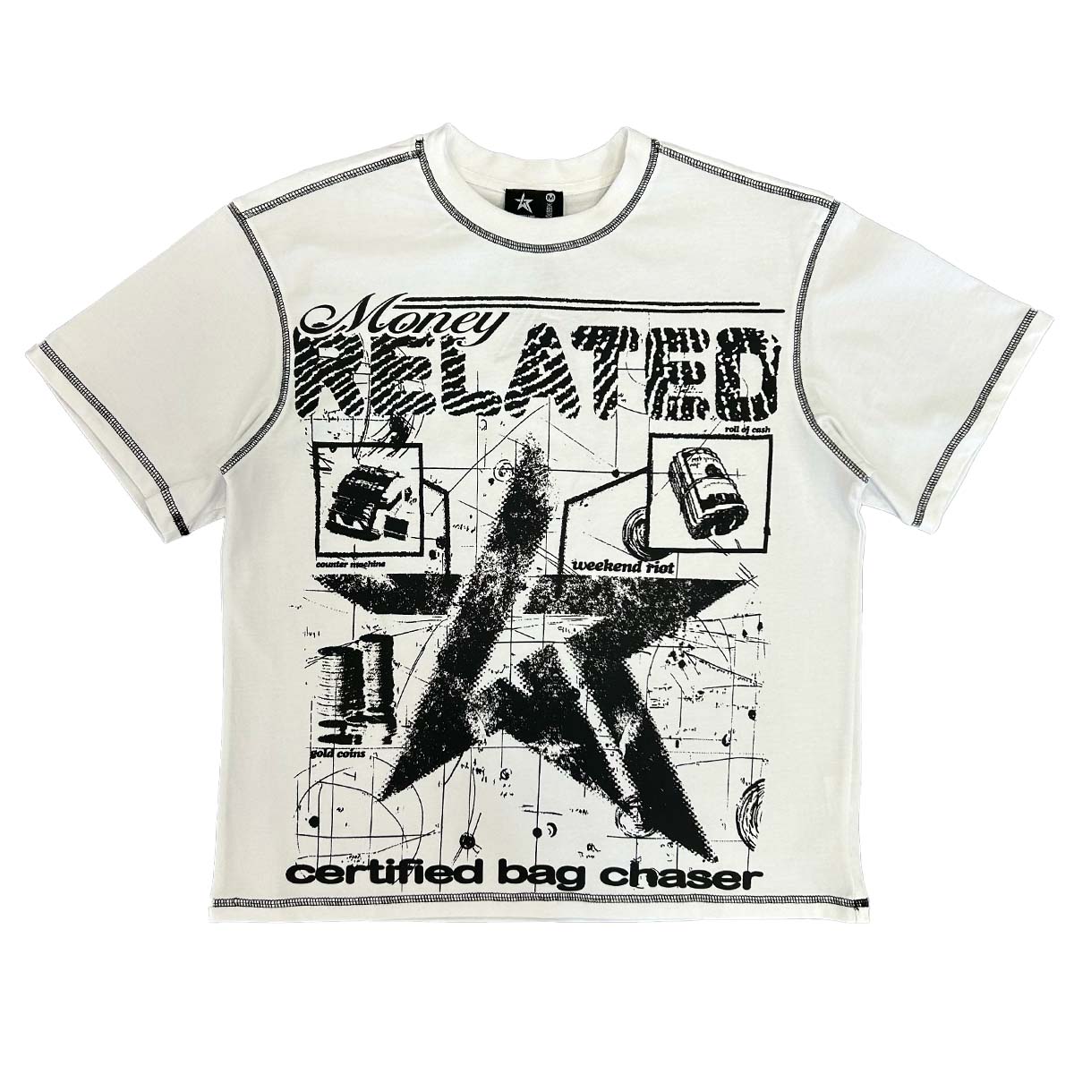 wknd-riot-bag-chaser-tee-white-mens-graphic-reverse-t-shirt-6-rings-clothing