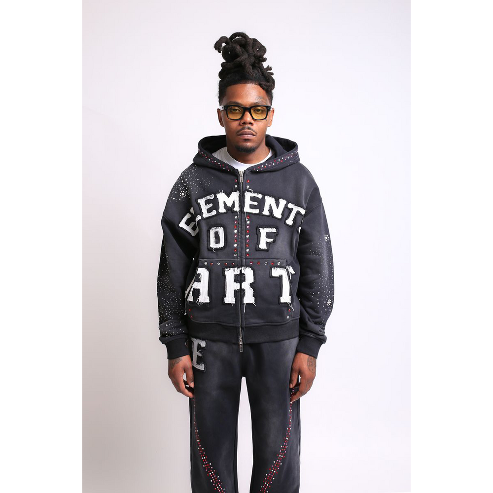 Element of Art Cluster Hoodie in Black — 6 Rings Boutique