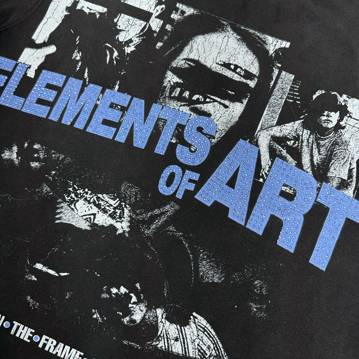 Elements of Art | Collage Tee 2.0 Black/UNC Blue