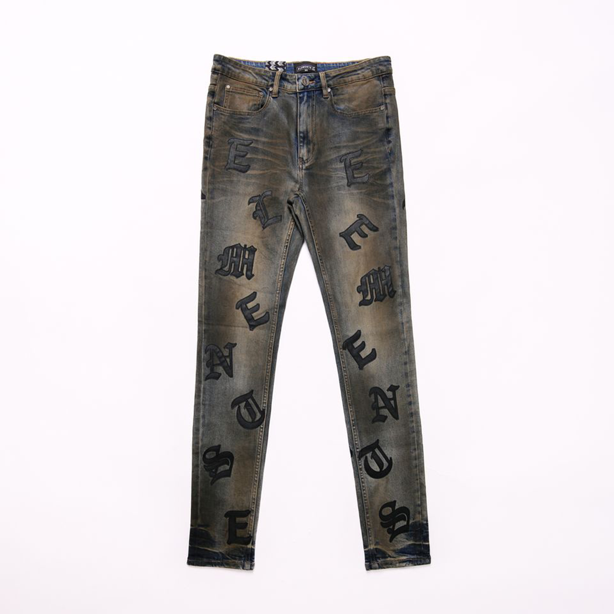 elements-of-art-scattered-skinny-jean-gothic-leather-patch-6-rings-clothing