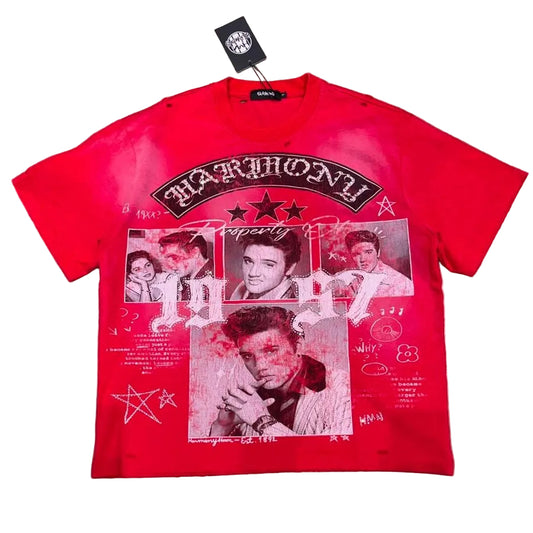Harmony | Elvis Collage Tee - Red