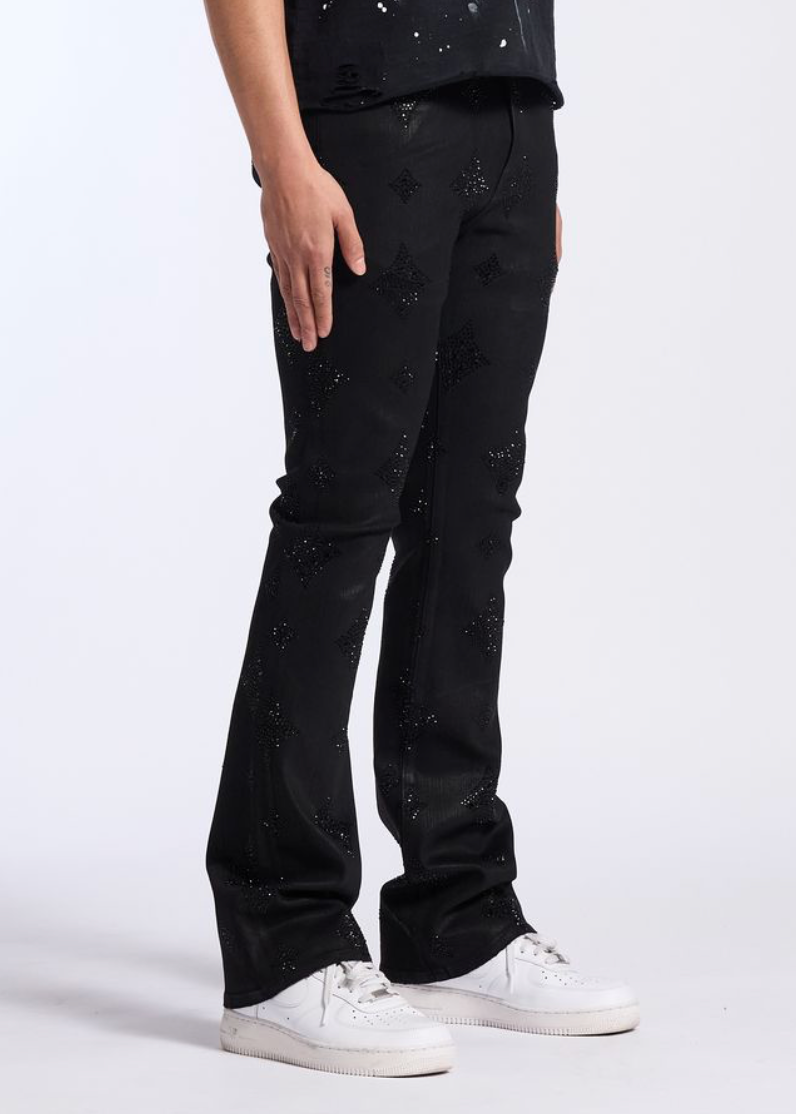 Crysp Denim | OYNX FLARE - BLACK WAX