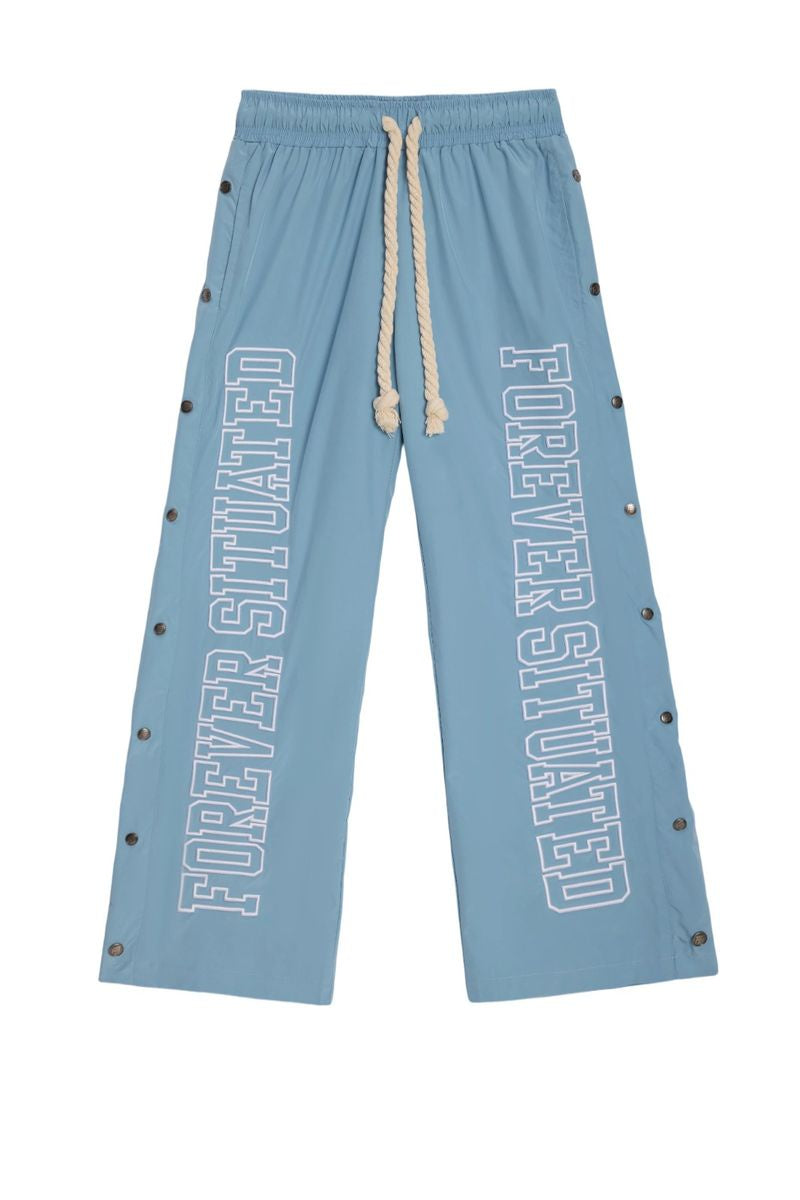 Forever Situated |  Fs nylon Track Pants - Bby Blue