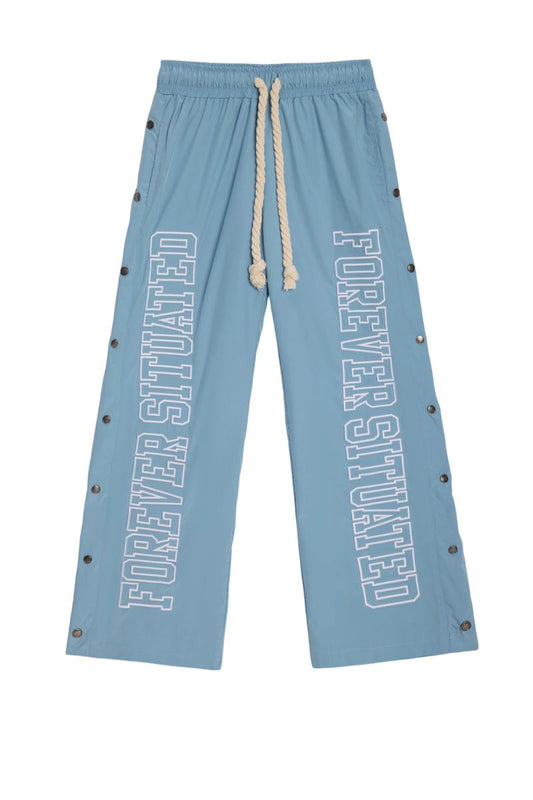 Forever Situated |  Fs nylon Track Pants - Bby Blue