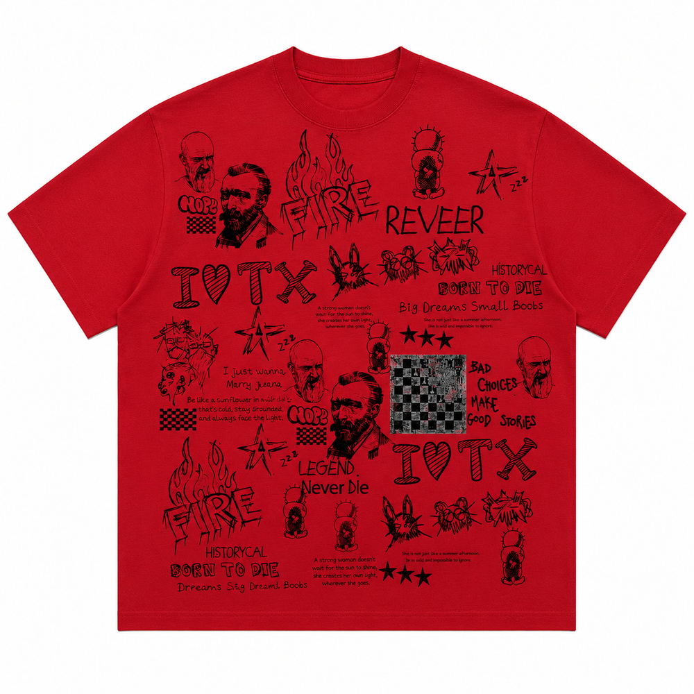 Reveer | "BROKEN FIGURE" TEE (RED)