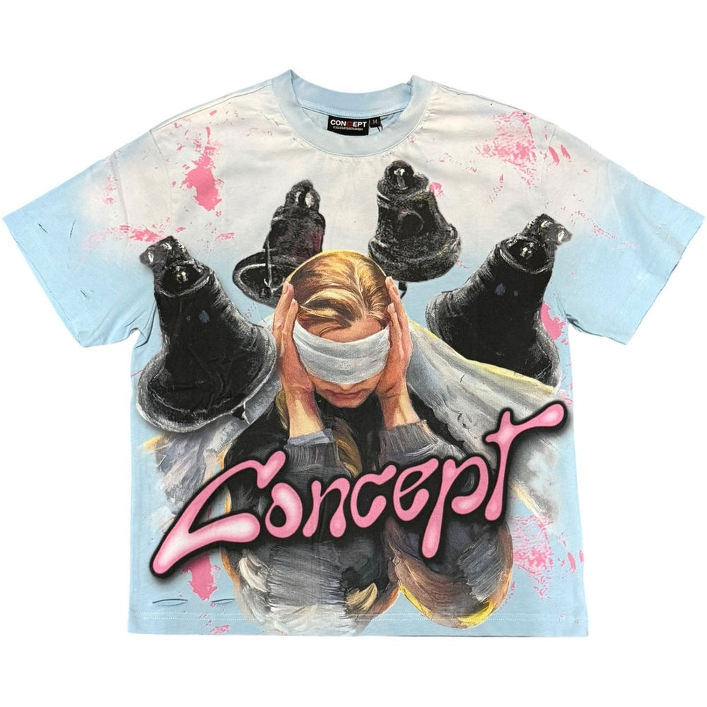 Concept LA | "SIlence" Tee- Blue Wash