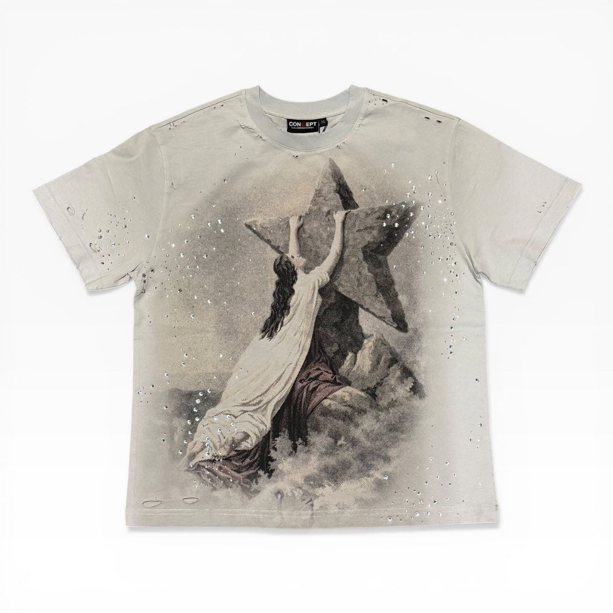 Concept LA | "Star" Tee- Grey Wash