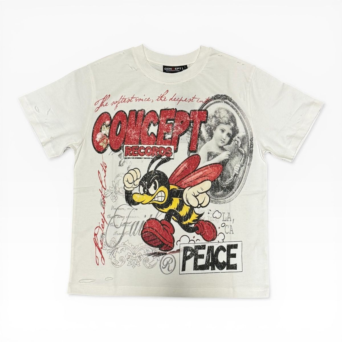 Concept LA | "Records" Tee- Wht/Red